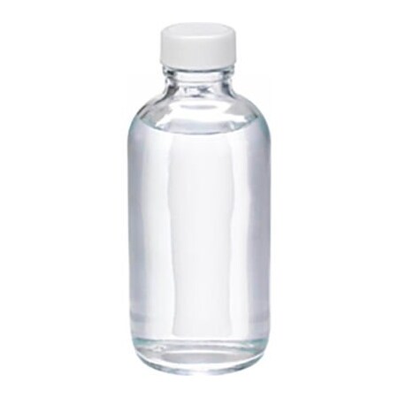Cp Lab Safety. Wheaton 4 oz Glass Boston Round Bottles, PTFE Lined PP Caps, Case of 24 W216808